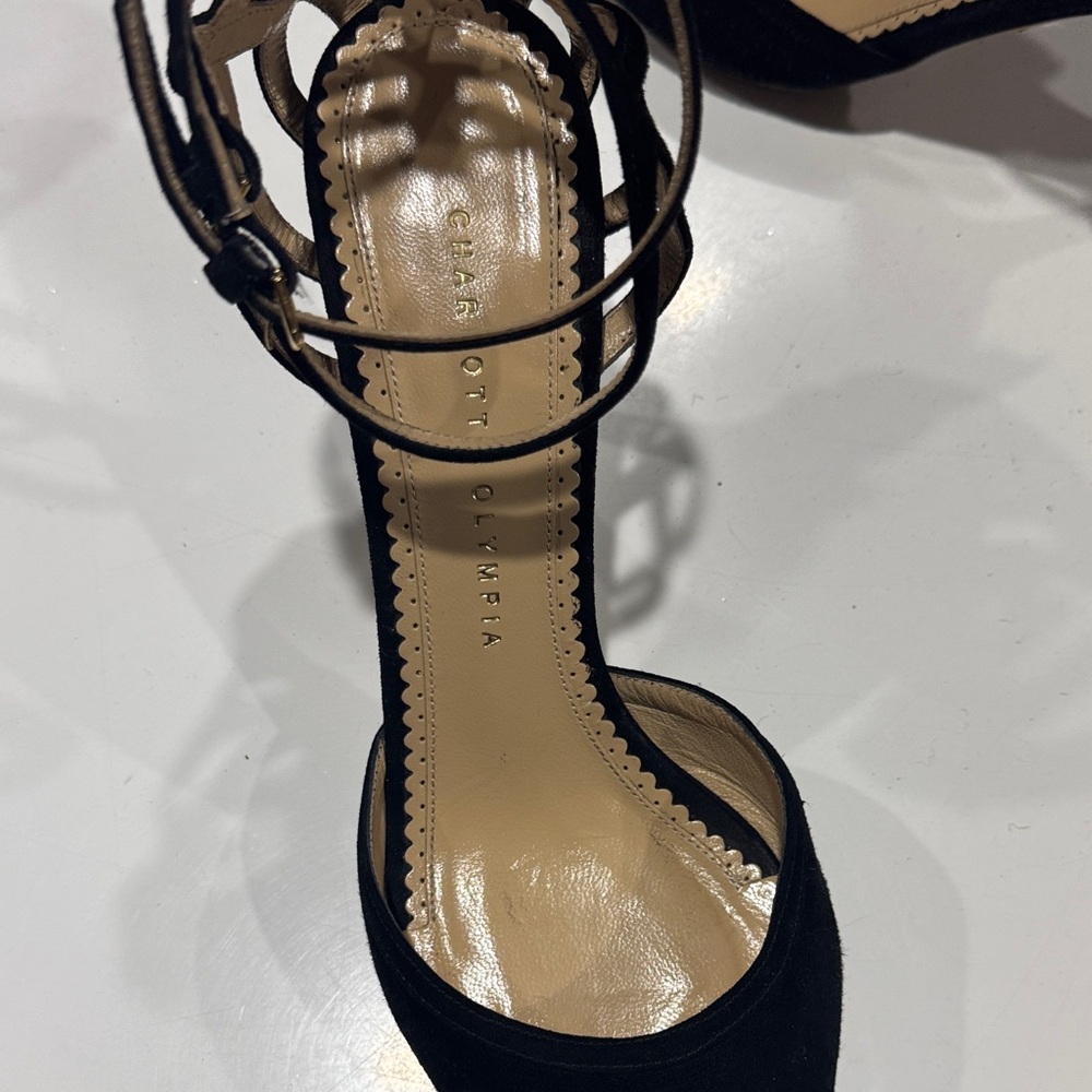 Charlotte Olympia Black Strappy Heels